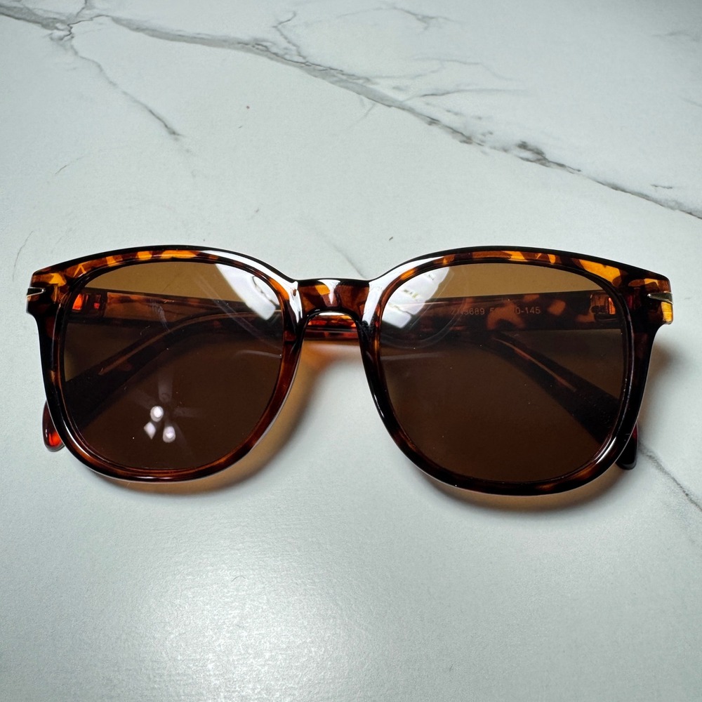 Tortoiseshell Square Sunglasses Brown Tinted Lens ZN3689 53-20-145